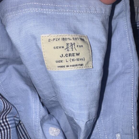 Lot Of 5 J.Crew & More Mens Oxford Slim Fit Button Up Long Sleeve Plaid Shirt - Picture 5 of 6